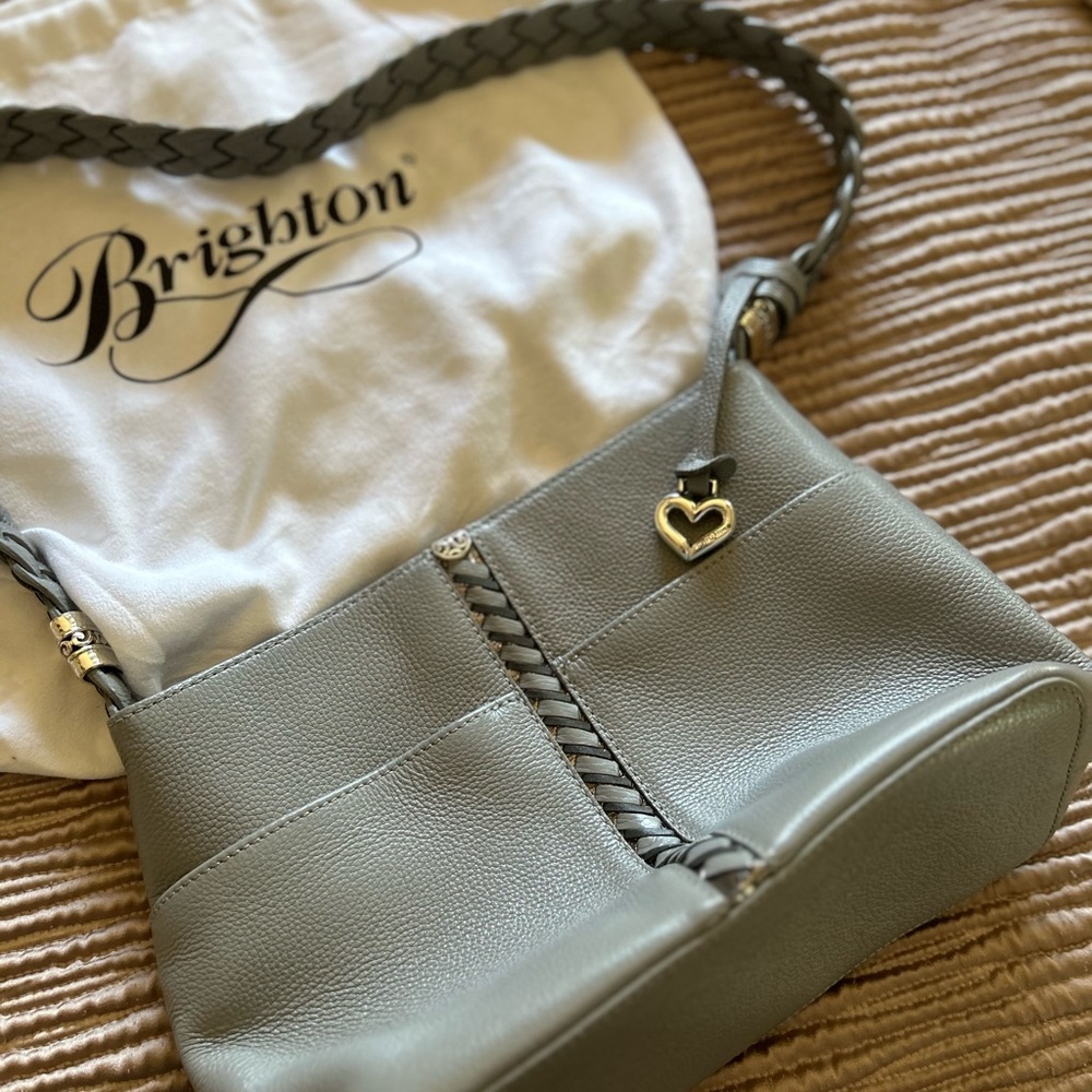 Brighton gray leather purse